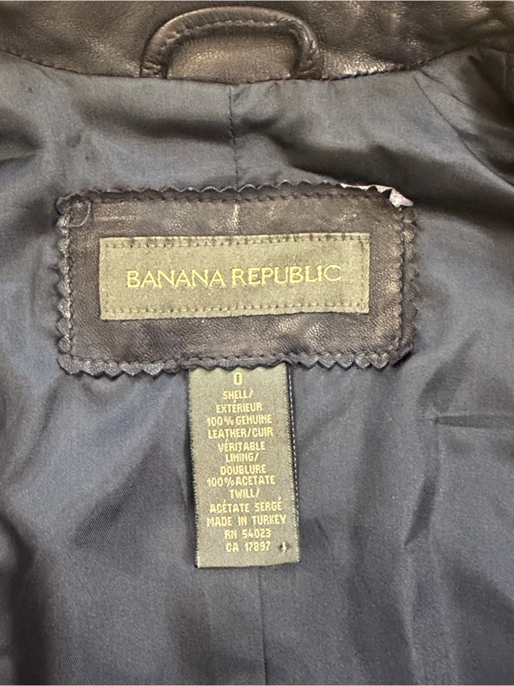 Y2K Vintage Banana Republic Leather Blazer 0 - Picture 8 of 9